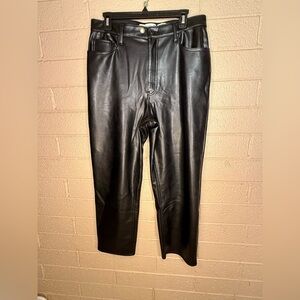 Abercrombie & Fitch Black Leather Jeans